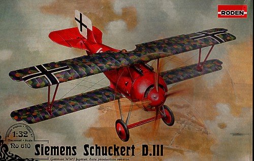 Roden 610 German IWW Fighter Siemens Schuckert D.III 1/32