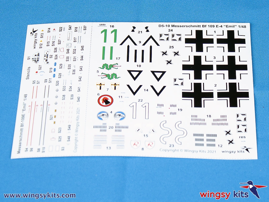 Wingsy Kits D5-10 German WWII Fighter MESSERSCHMITT Bf 109 E-4 1/48 – image 8