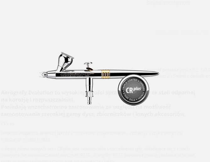 Aérographe Harder &amp; Steenbeck 126234 CR+ 2 en 1 0,2 + 0,4 mm