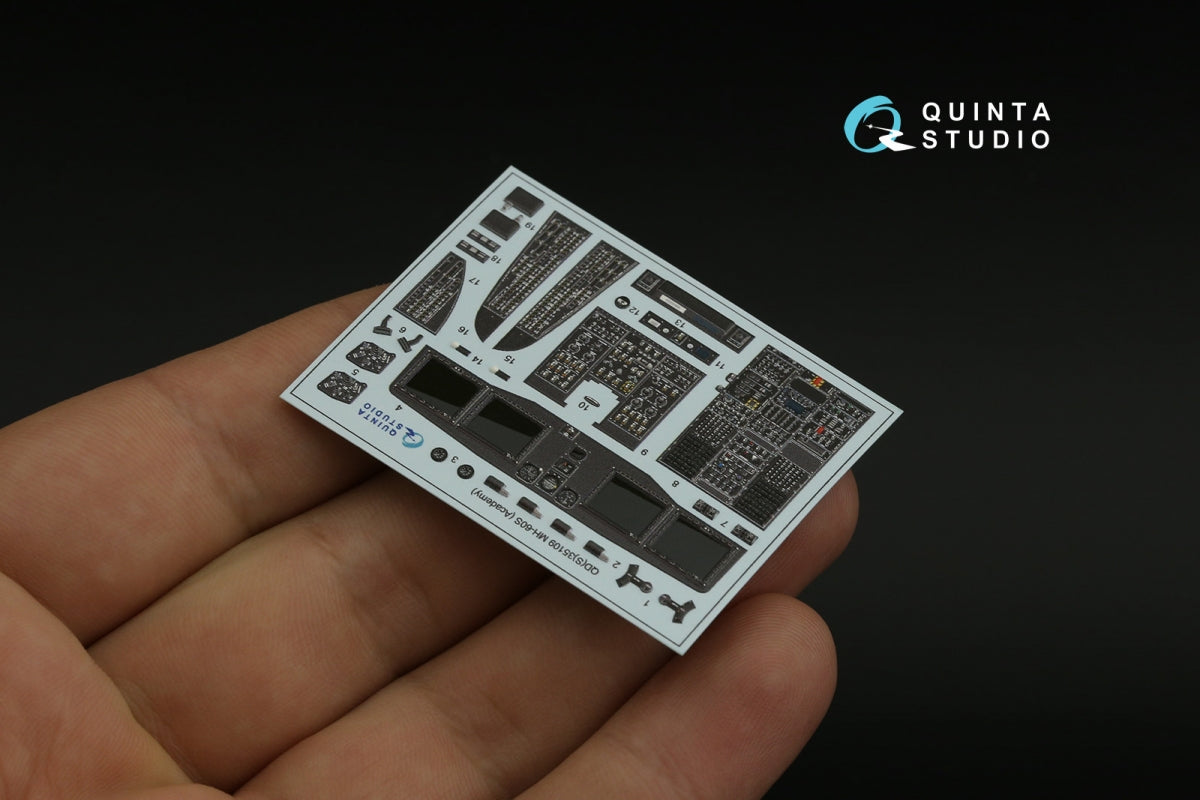 Quinta Studio QD35109 MH-60S 3D-Printed &amp;amp; colored Interior on decal paper (Academy) 1/35 – image 9