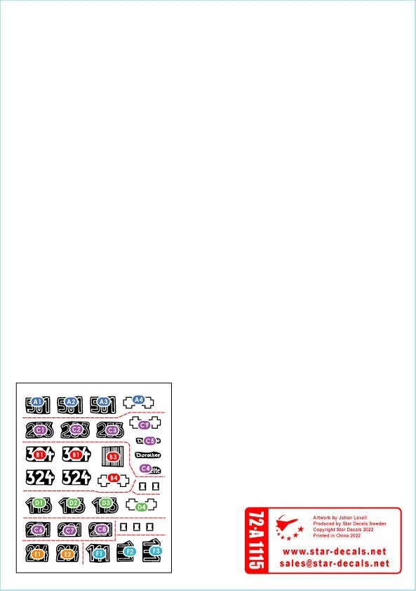 Star Decals 72-A1115 East Front Tigers s.Pz.Abt. 501 1943-44 Tiger I and Befehls-Tiger I Mid production 1/72 – image 2