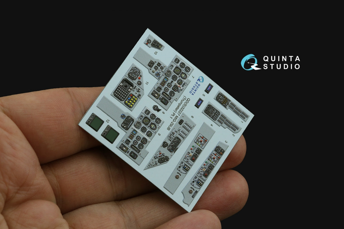 Quinta Studio QD32227 MiG-29UB 3D-Printed &amp;amp; colored Interior (Trumpeter) 1/32 – immagine 5