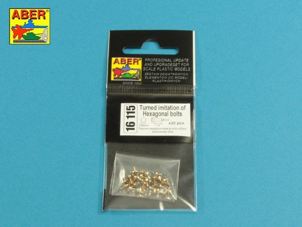 Aber 16115 Turned imitation of Hexagonal bolts 0.85 x 1.30 mm x 30 pcs. (1/16) – image 3
