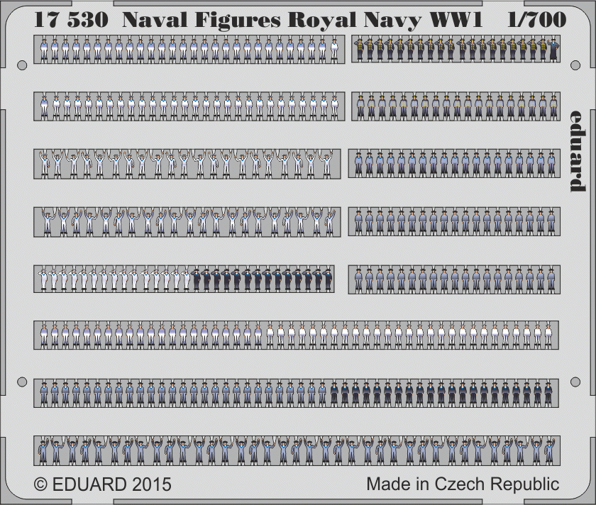 Figurines navales Eduard 17530, Marine royale, échelle 1/700