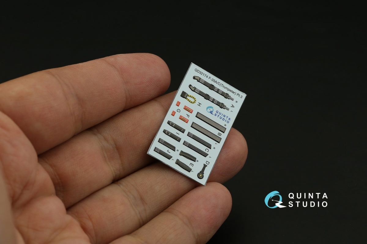 Quinta Studio QD32174 F-35A/C 3D-Printed &amp;amp; colored Interior on decal paper (Trumpeter) 1/32 – image 9