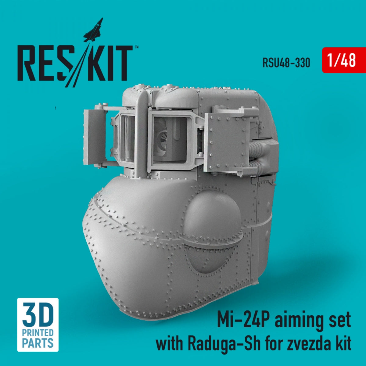 RESKIT RSU48-0330 MI-24P AIMING SET WITH RADUGA-SH FOR ZVEZDA KIT (3D PRINTED) 1/48