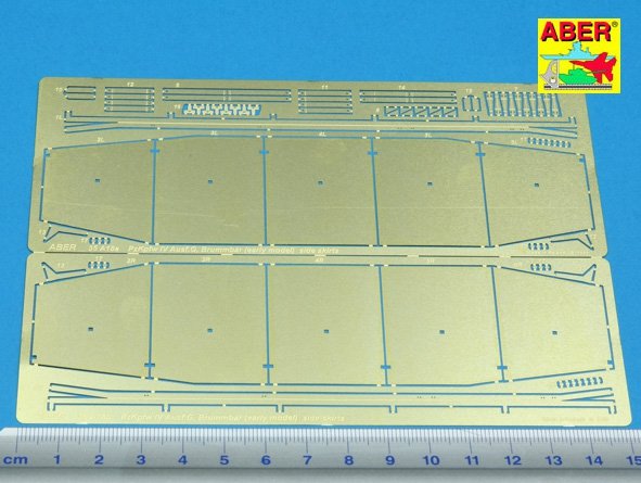 Aber 35A018 Side skirts for PzKpfw IV(G), Brumbar (early) (1/35) – obrázek 2