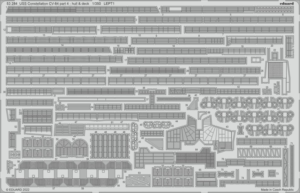 Eduard BIG5367 USS Constellation CV-64 PART II RUMPETER 1/350 – immagine 4