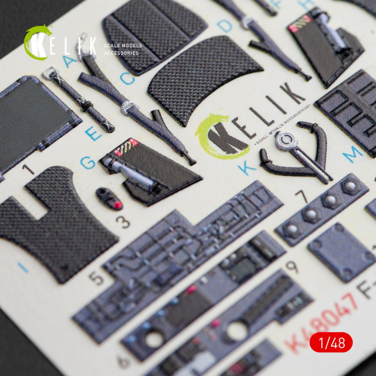 KELIK K48047 F-35A LIGHTNING II INTERIOR 3D DECALS FOR KITTY HAWK KIT 1/48 – image 5