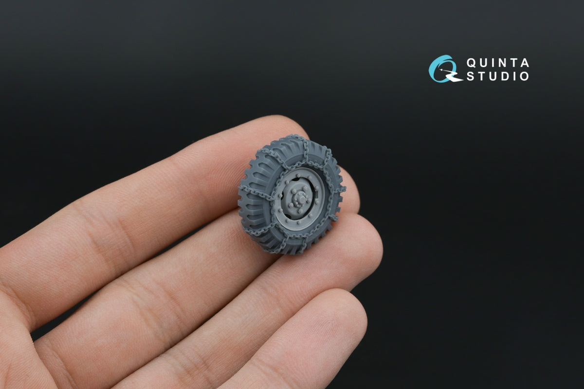Quinta Studio QT35012 Dodge WC Family tire set with chains (Zvezda) 1/35 – image 4