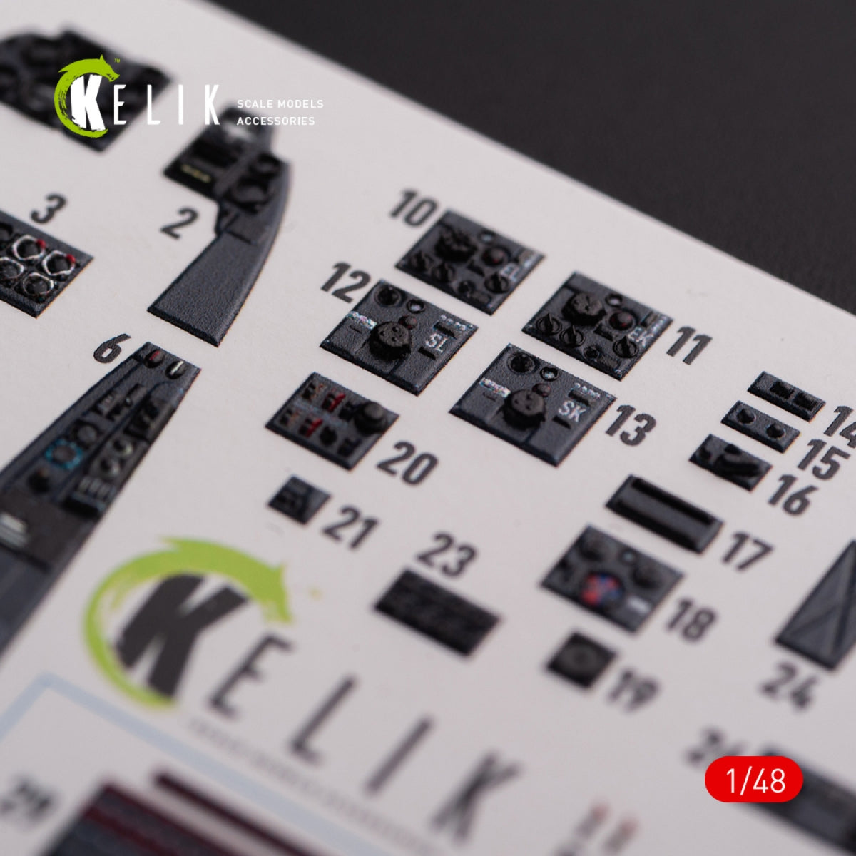 KELIK K48075 Messerschmitt Me-410 A1 interior 3D decals for Meng Model kit 1/48 – Bild 5