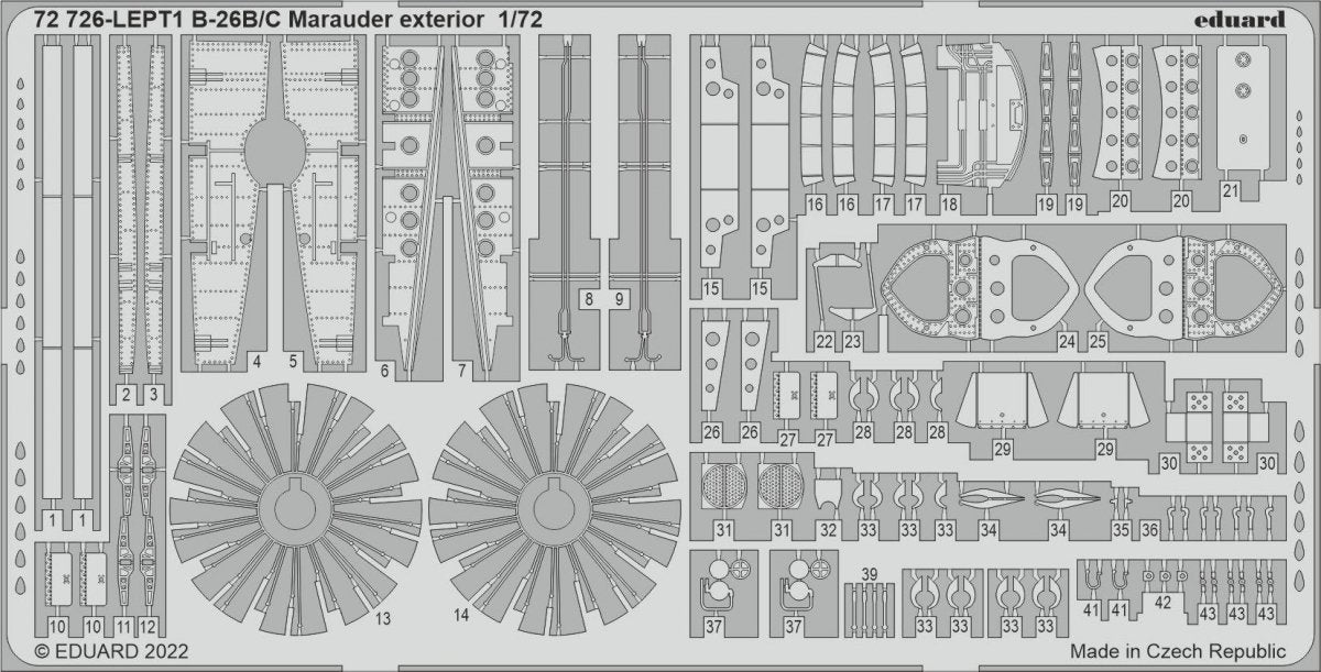 Eduard 72726 B-26B/C Marauder extérieur HOBBY 2000, HASEGAWA 1/72  – image 2