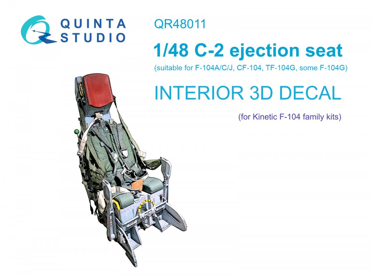 Quinta Studio QR48011 C-2 seat for F-104 family (Kinetic) 1/48