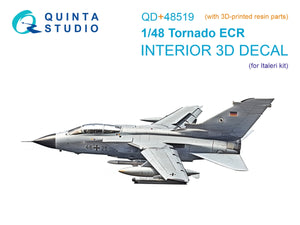 Quinta Studio QD+48519 Tornado ECR 3D-Printed colored Interior on decal paper (Italeri) (with 3D-printed resin parts) 1/48