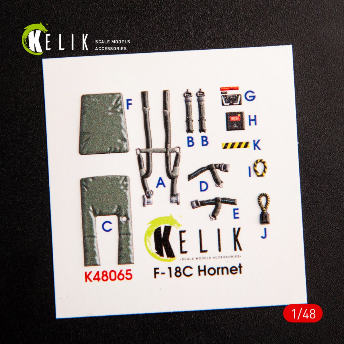 KELIK K48065 F-18C HORNET INTERIOR 3D DECALS FOR HASEGAWA KIT 1/48 – image 2