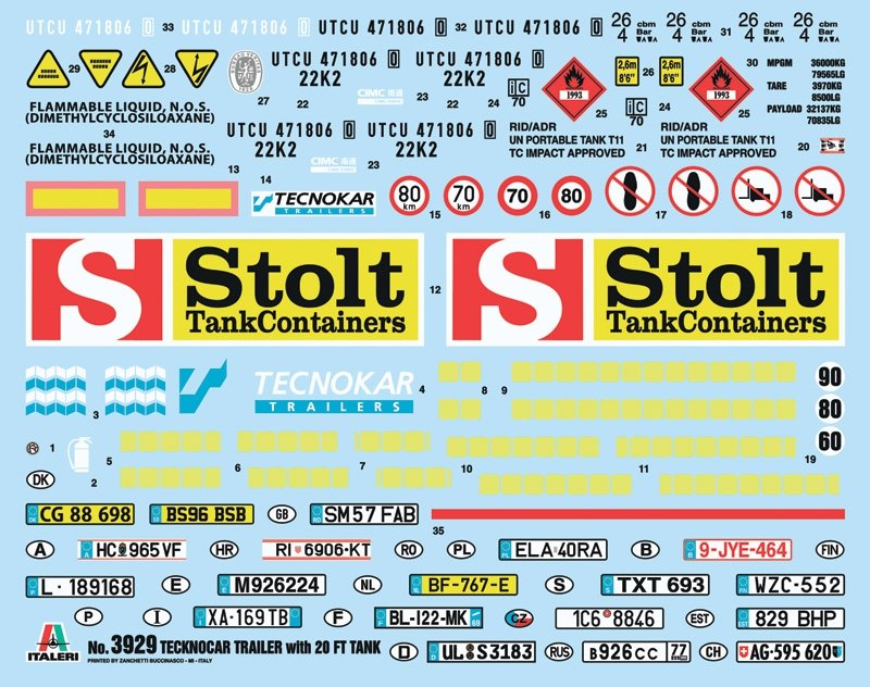 Italeri 3929 TECNOKAR TRAILER WITH 20 TANK 1/24 – immagine 2