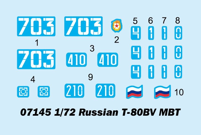 Trumpeter 07145 Russian T-80BV MBT 1/72 – image 3