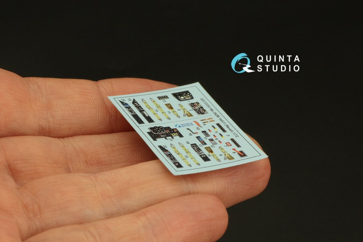 Quinta Studio QD72050 Me-262B-1a/U1 3D-Printed &amp;amp; colored Interior on decal paper (Revell) 1/72 – Bild 5