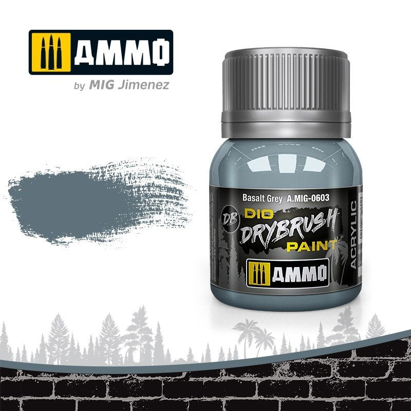 Ammo of Mig 0603 DRYBRUSH Basalt Gray 40ml