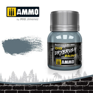 Ammo of Mig 0603 DRYBRUSH Basalt Gray 40ml