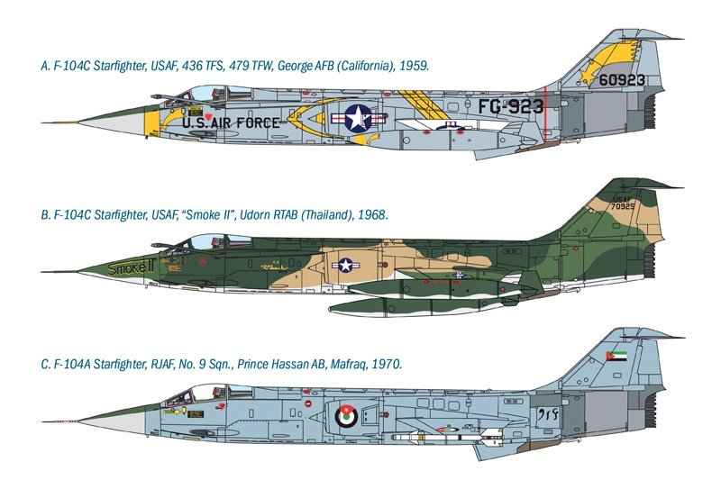 Italeri 1359 F-104 A/C STARFIGHTER 1/72 – obrázek 2