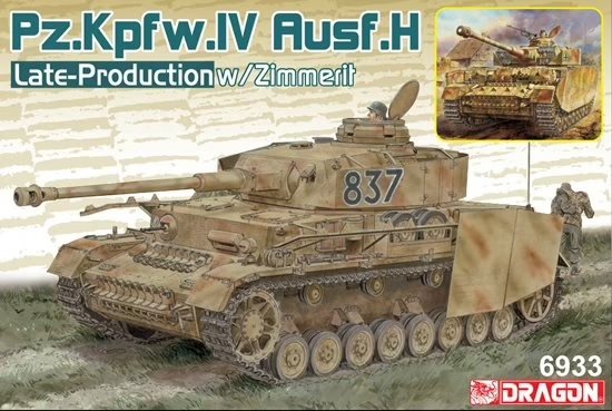 Dragon 6933 Pz.Kpfw.IV Ausf.H Production tardive avec Zimmerit 1/35