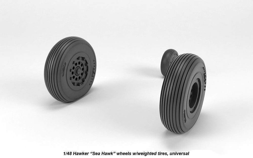 Armory Models AW48415 Hawker Sea Hawk wheels w/ weighted tires 1/48 – image 2