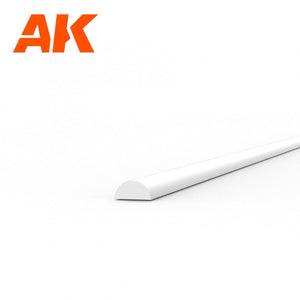 AK Interactive AK6551 HALF CANE 1.00 X 350MM – STYRENE HALF CANE – (5 UNITS) – image 2