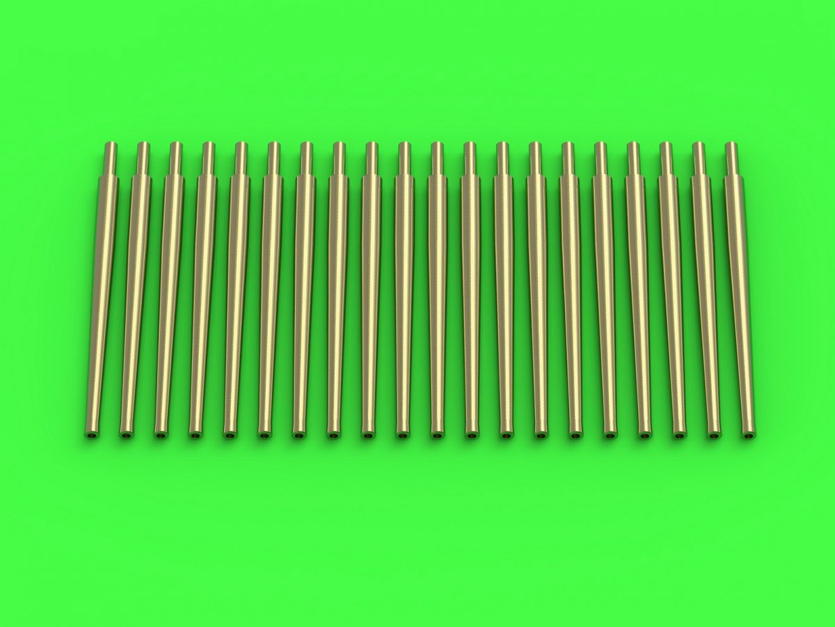 Master SM-700-058 Japanese 14cm/50 (5.5in) 3rd Year Type Gun Barrels - for Turrets without Blast Shields (20 pcs.) - Most Early Japanese Battleships and Cruisers (1/700)