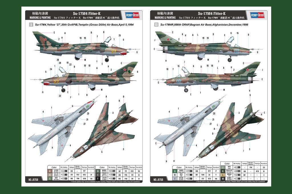 Hobby Boss 81758 Su-17M4 Fitter-K 1/48 – obrázek 4