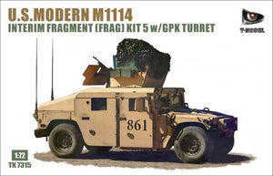 T-Model TK7315 US Modern M1114 HMMWV Interim Fragment ( Frag ) Kit 5 in GPK Turret 1/72