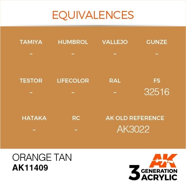 AK Interactive AK11409 Orange Tan 17ml – Bild 3
