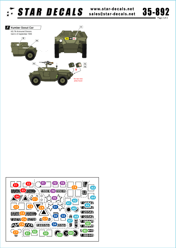 Star Decals 35-892 Desert Rats in NW Europe 1/35 – image 2