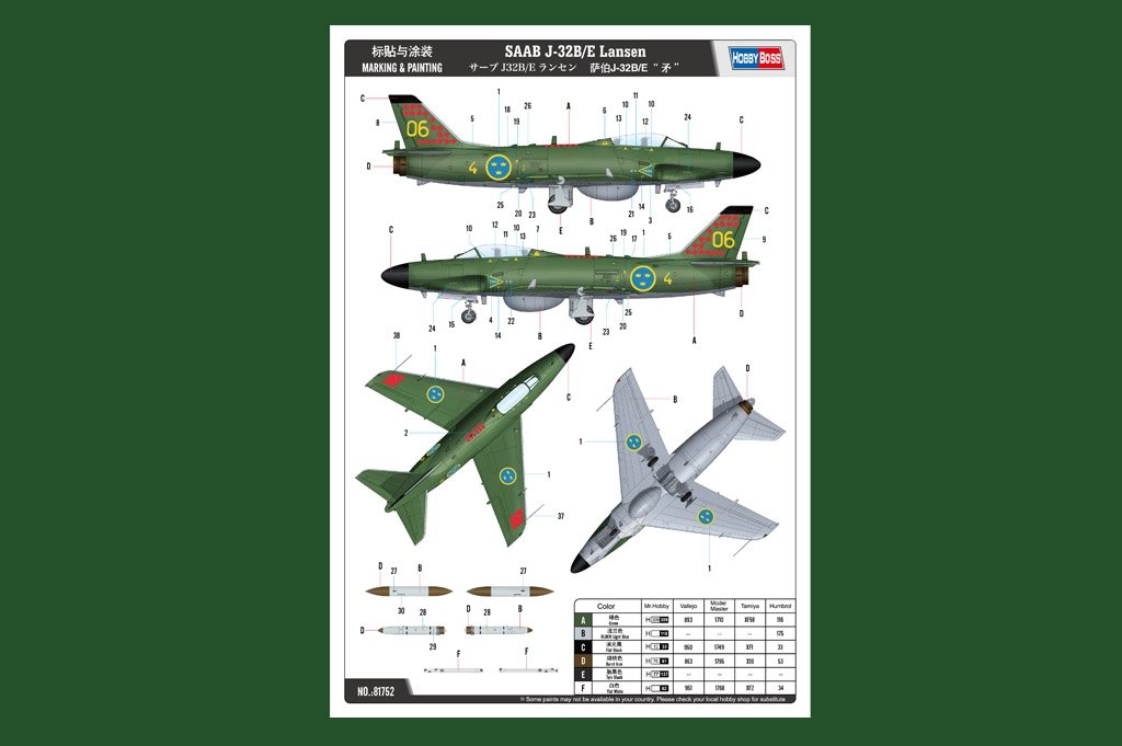 Hobby Boss 81752 SAAB J-32B/E Lansen – immagine 2