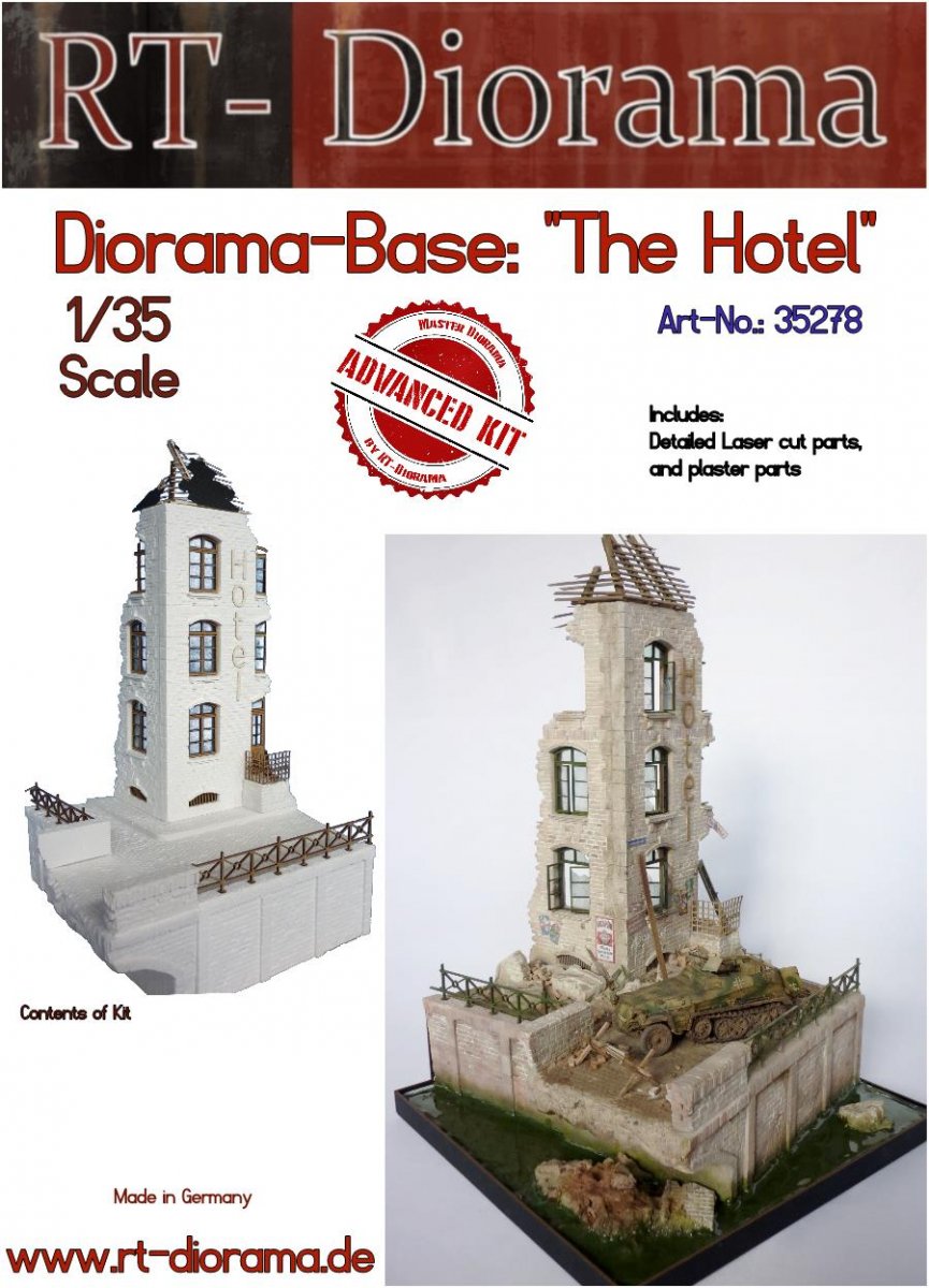 RT-Diorama 35278 Socle de diorama : « L'Hôtel » 1/35 