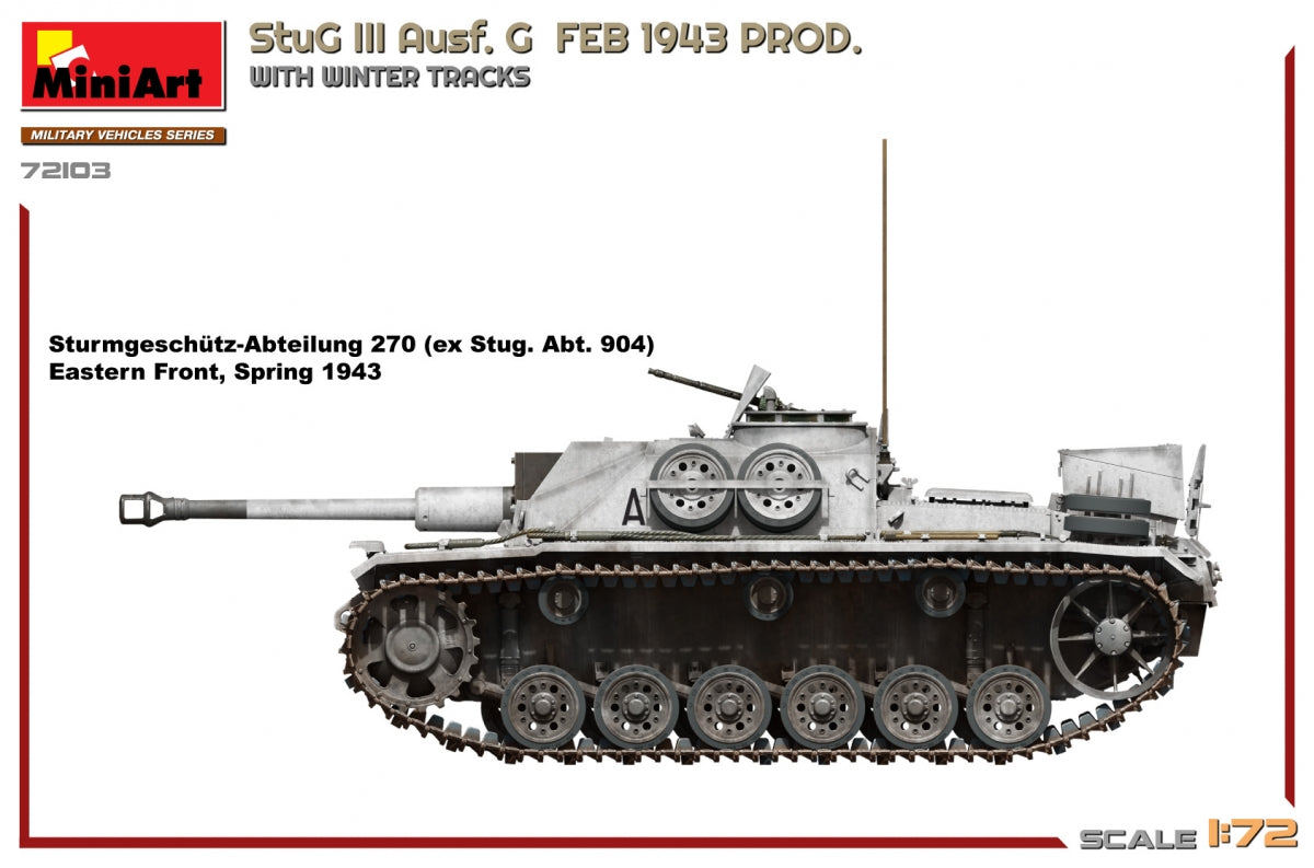 MiniArt 72103 StuG III Ausf. G FEB 1943 PROD. WITH WINTER TRACKS 1/72 – imagen 5