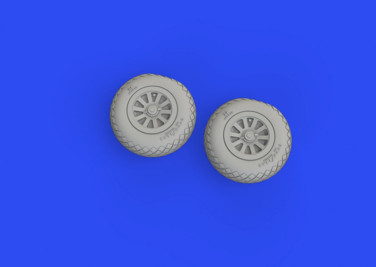 Eduard 672282 P-51B/C wheels diamond tread ARMA HOBBY 1/72 – image 2