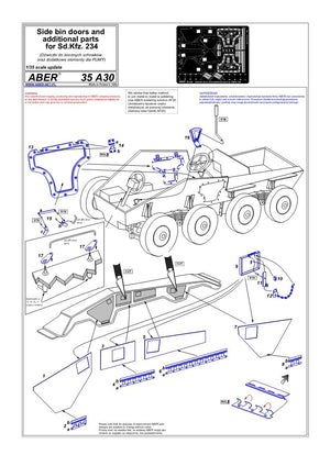 Aber 35A030 Side storage compartment handles for Puma (Sd.Kfz.234) (1/35) – image 4