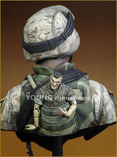 Young Miniatures YM1816 USMC Fallujah Iraq 2004 1/10 – zdjęcie 6