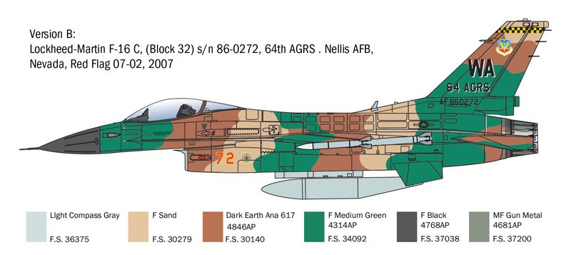 Italeri 2825 F-16C Fighting Falcon 1/48 – Bild 3