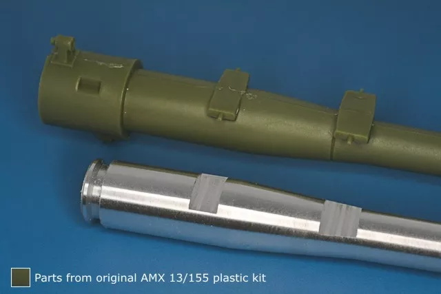 RB Model 35B126 French 155mm L/33 Barrel for French self-propelled howitzer AMX 13/155 Mk F3 dedicated to Heller kit (81151) 1/35 – Bild 4