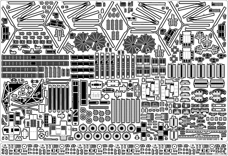 Pontos 37001R1 USS LHD-2 Essex Kit+Detail Up Set 1/350 – Bild 11