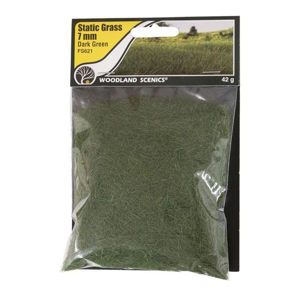 Woodland Scenics WFS621 7mm Trawa Statyczna Ciemna Zieleń