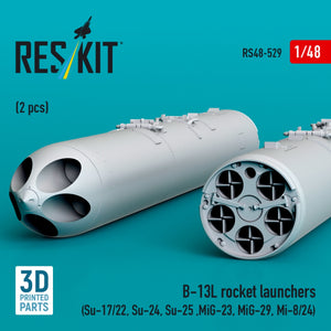 RESKIT RS48-0529 B-13L rocket launchers (2 pcs) (3D Printed) 1/48 – immagine 2