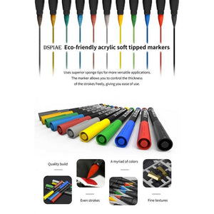 DSPIAE MKM-05 Metallic Green Soft Tipped Marker Pen – obrázek 5