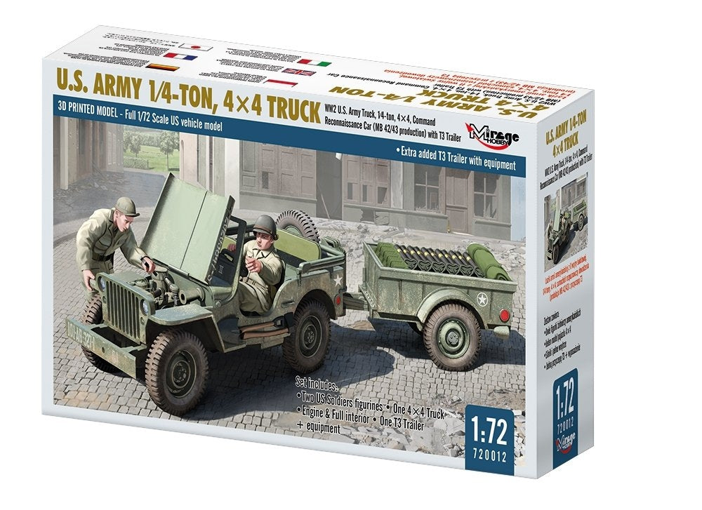Mirage Hobby 720012 US ARMY 1/4‑TON, 4×4 TRUCK 1/72