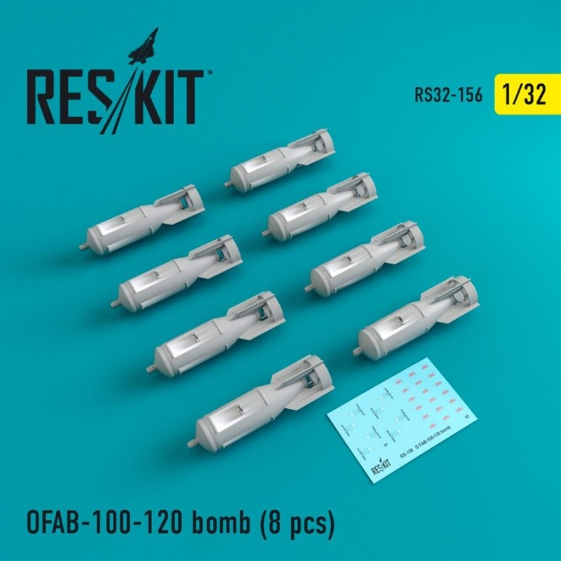 RESKIT RS32-0156 OFAB-100-120 bombs (8 pcs) 1/32