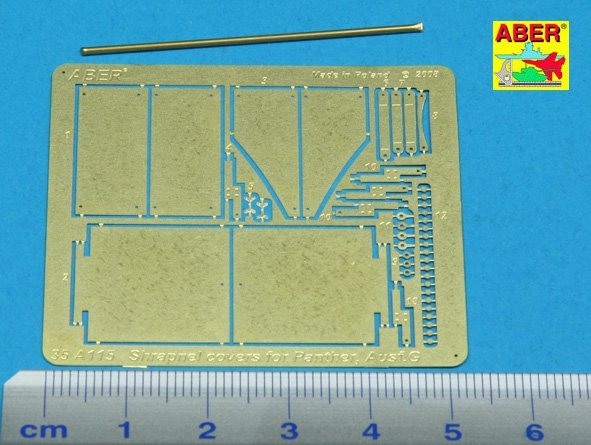 Aber 35A115 Aditional shrapnel covers for Panther Ausf.G 1/35 – image 2