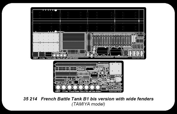 Aber 35214 French battle tank B1 bis version with wide fenders 1/35 – zdjęcie 6
