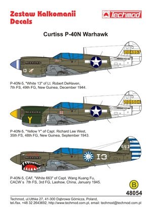 Techmod 48054 - Curtiss P-40N-5 Warhawk 1/48 – Bild 2